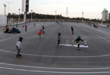 Los campeones nacionales de patín, con pista nueva