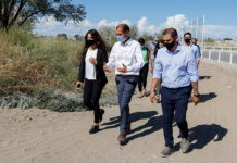 Arrondo, de Pehuenia a la capital para conocer detalles de la cancha de agua