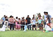 En el barrio 7 de Mayo se inauguró la primera cancha sintética del año