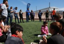 Inauguraron la cancha de césped sintético en Ruca Antú