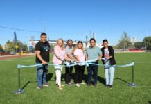 Se jugaron un picadito antes de la inauguración en Unión de Mayo